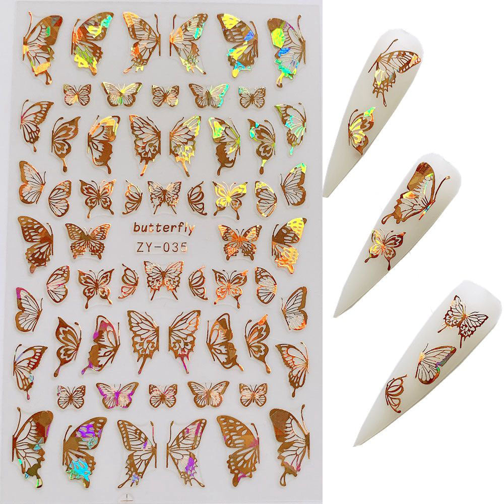 Butterfly Nail Sticker – Simulation Bronzing Laser Nail Art